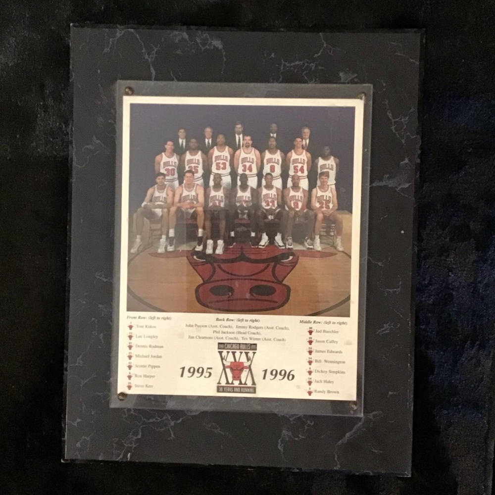 BULLS 95-96 CHAMPIONSHIP PLAQUE